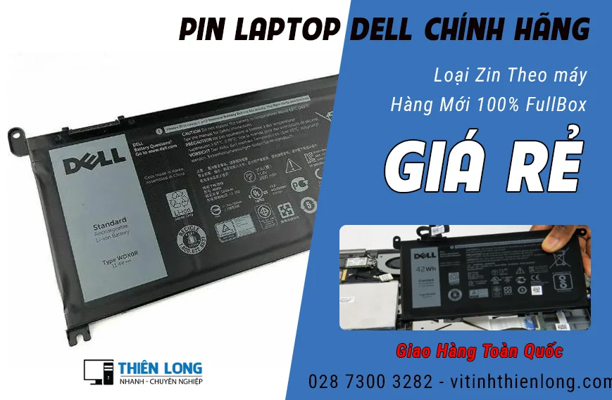 Pin Laptop Dell Chính Hãng